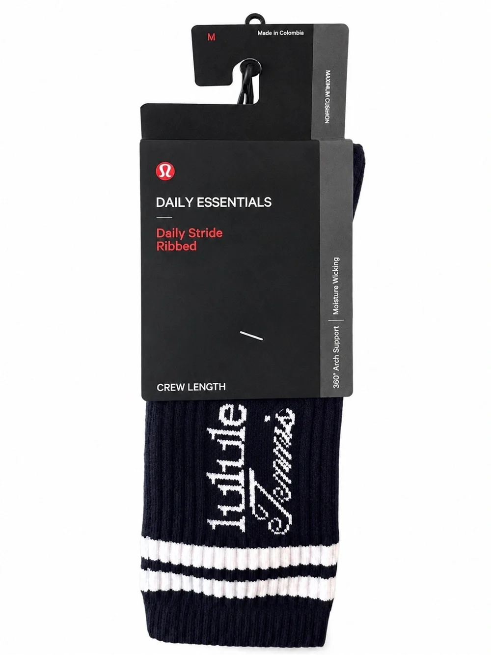 Lululemon Daily Stride Ribbed Crew Socks Navy | Size M NWT